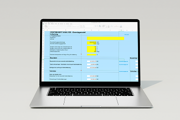 excel sheet on a computerscreen